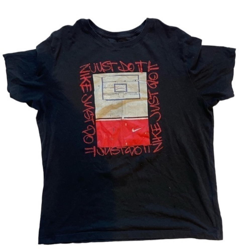 Nike Dri-FIT Just Do It Basketball Graphic T-Shirt Black Mens XL
